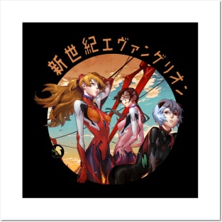 Evangelion Girls Posters and Art